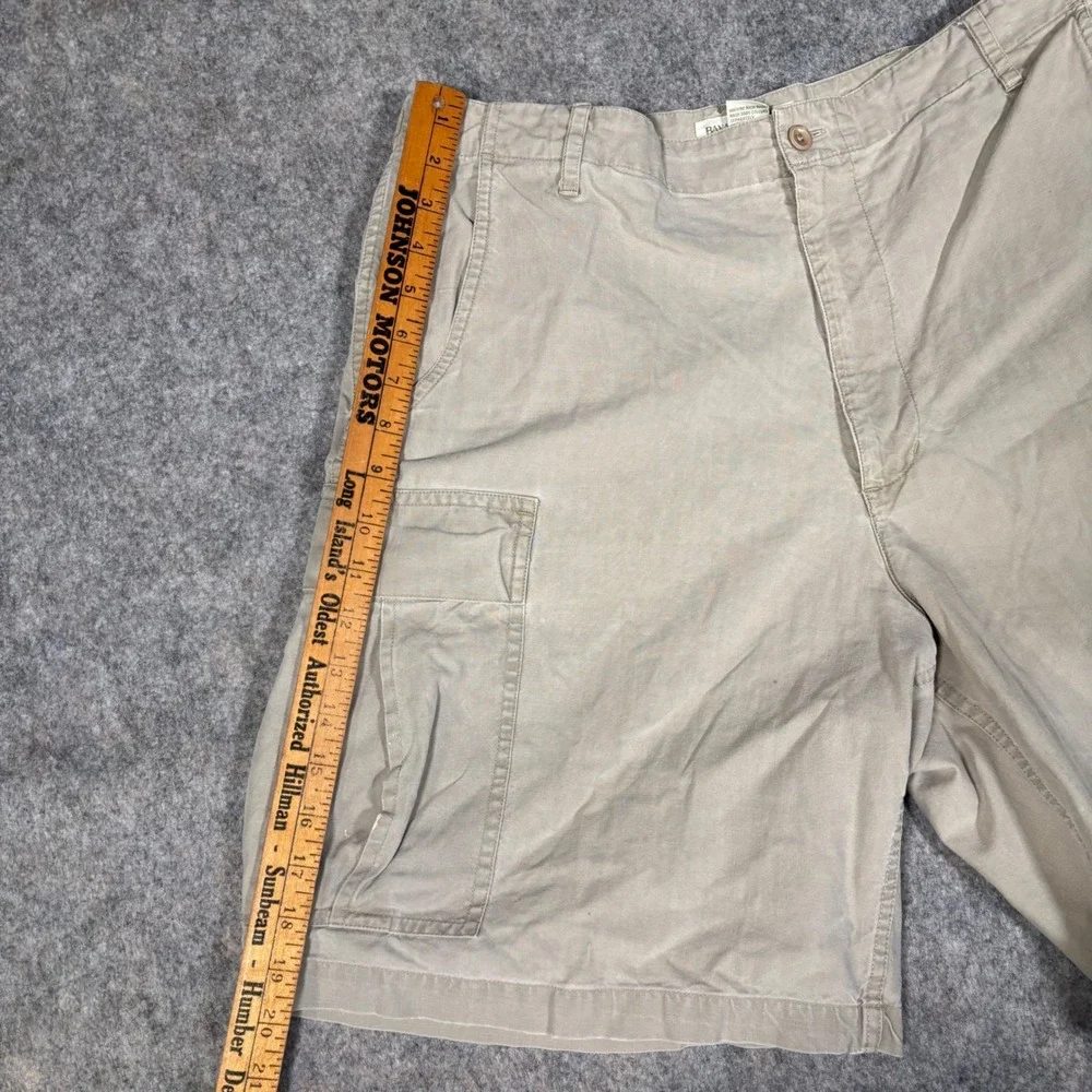 VTG Banana Republic Safari Cargo‎ Shorts Mens 34 Khaki Travel Cotton Distressed